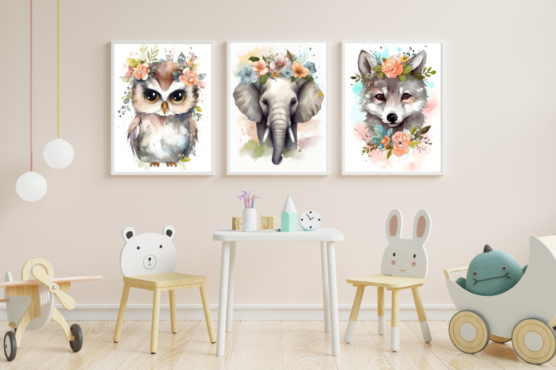 watercolor-baby-animals-nursery-wall-art-prints