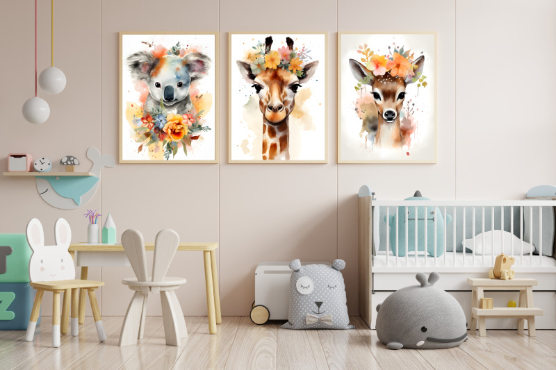 watercolor-baby-animals-nursery-wall-art-prints