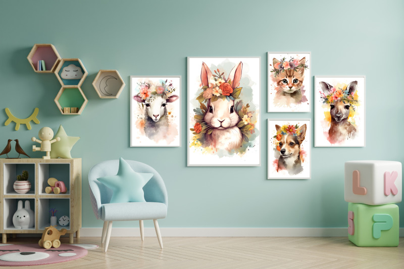 watercolor-baby-animals-nursery-wall-art-prints