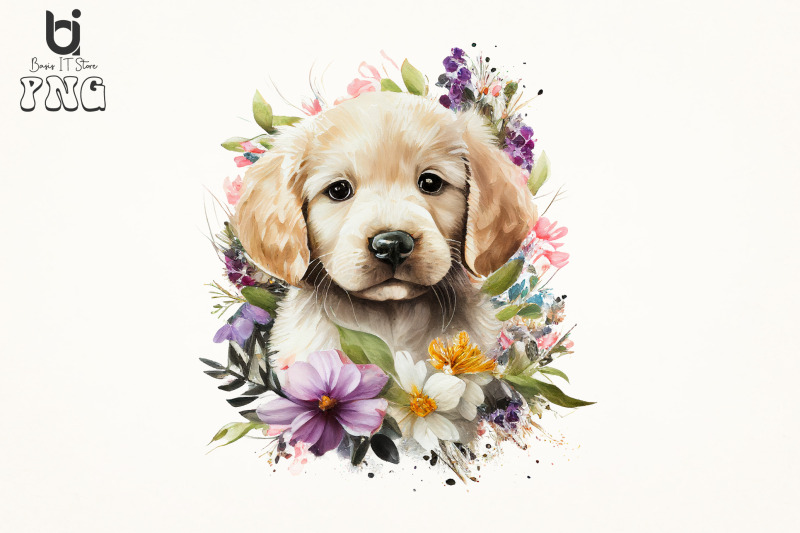 floral-pupp-dog-watercolor-sublimation-bundle-6-png-file