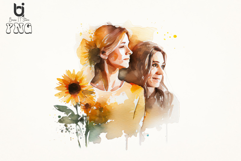 mother-and-daughter-with-sunflowers-watercolor-bundle