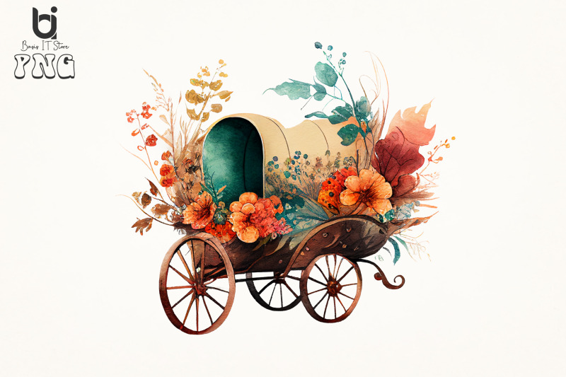 watercolor-floral-boho-wagon-buggy-sublimation-bundle