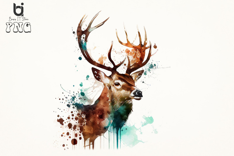 deer-boho-watercolor-sublimation-bundle-png-design