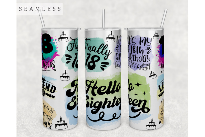 18th-birthday-tumbler-wrap-20-oz-skinny-tumbler-sublimation-design