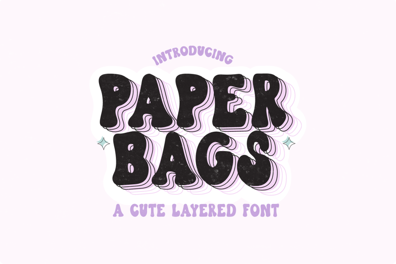 paper-bags-layered-retro-font