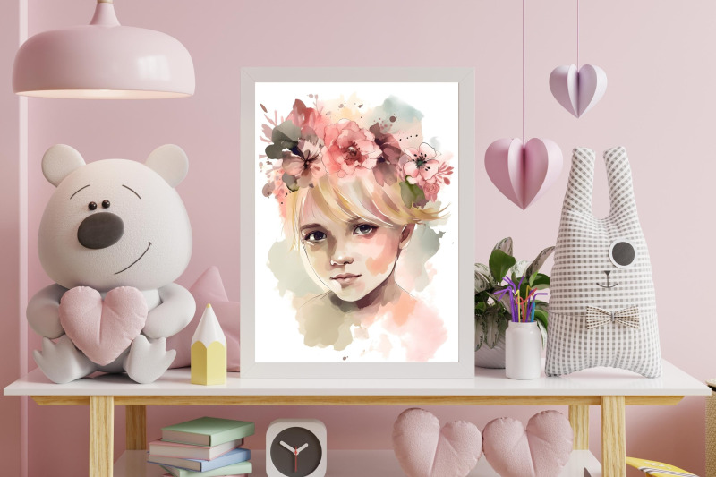 watercolor-floral-baby-girl-wall-art