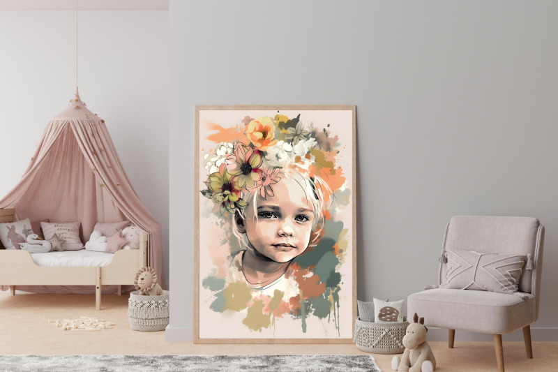 watercolor-floral-baby-girl-wall-art