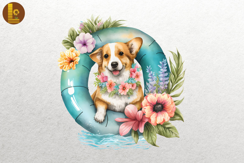 cute-dog-summertime-watercolor-2