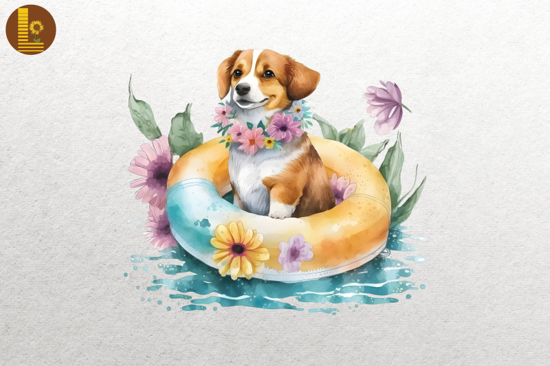 cute-dog-summertime-watercolor-11