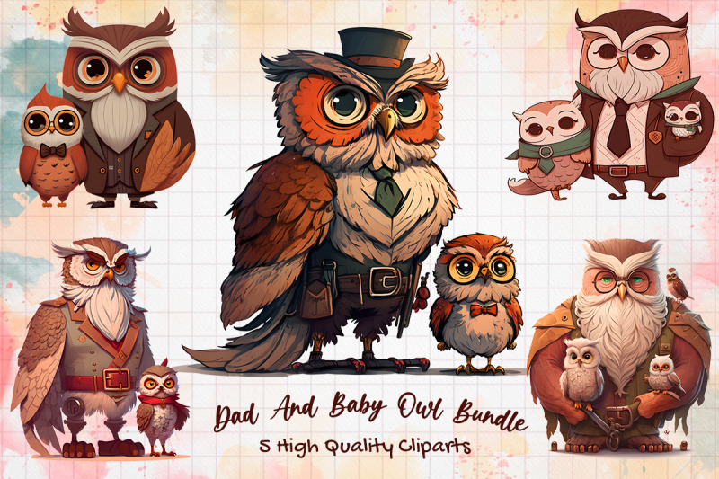 dad-and-baby-owl-bundle