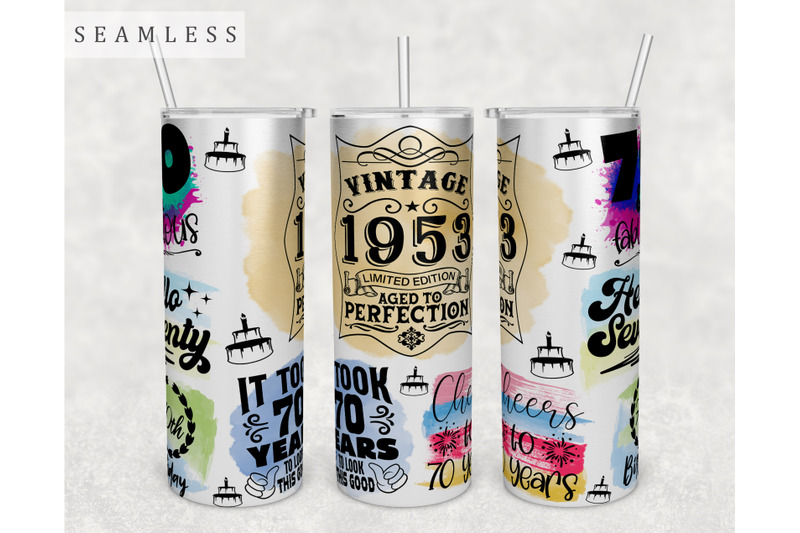 70th-birthday-tumbler-wrap-20-oz-skinny-tumbler-sublimation-design