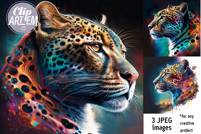 jaguar-3-modern-painting-colorful-jpeg-images-neon-sky-set-home-decor