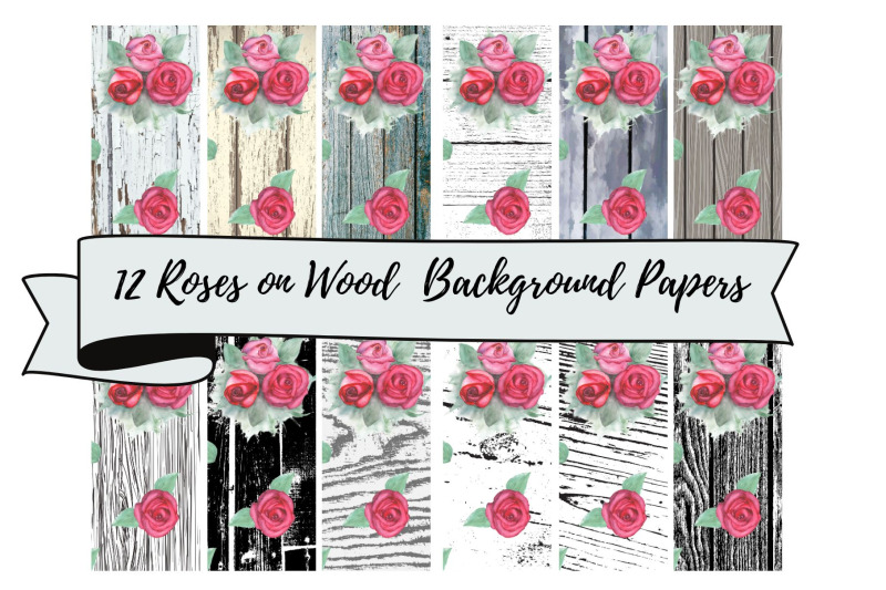 12-pink-roses-on-wood-background-sheets