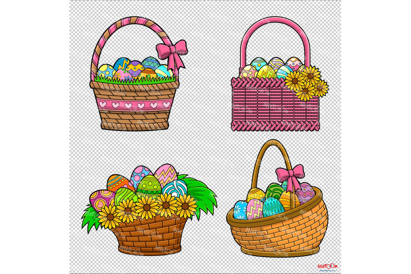 cartoon-easter-basket-with-colored-eggs