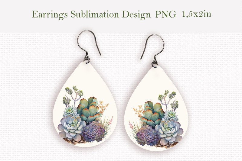 watercolor-succulents-teardrop-earrings-design