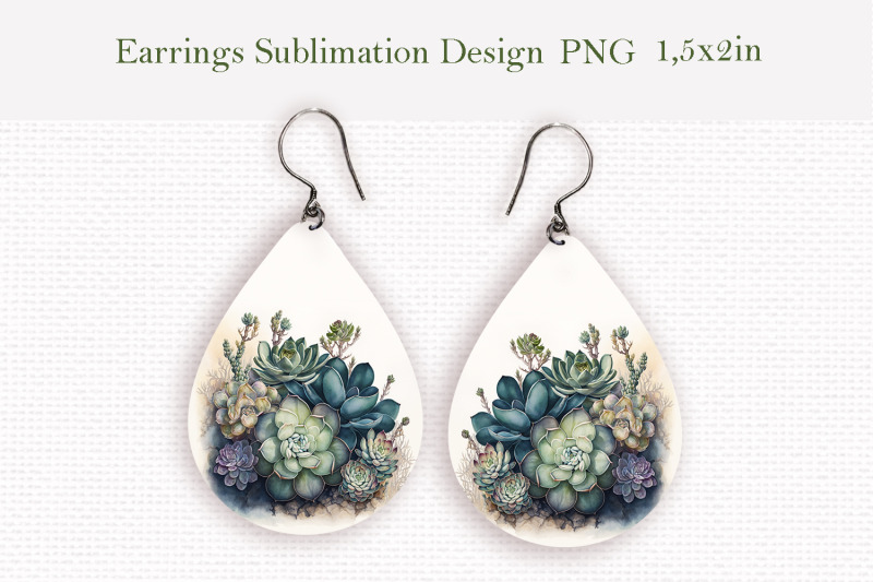 watercolor-succulents-teardrop-earrings-design