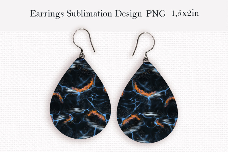 sparkling-water-abstract-teardrop-earrings-design-png