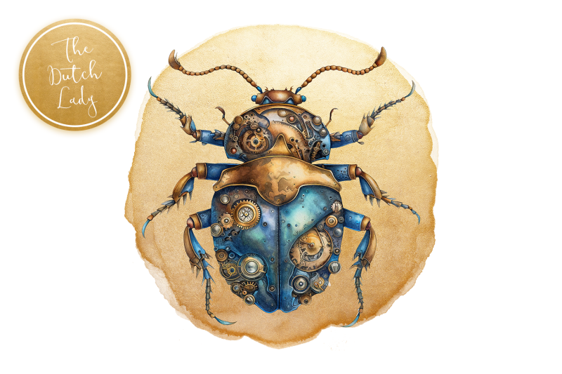 steampunk-insects-clipart-set