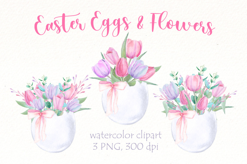 easter-eggs-watercolor-clipart-spring-hand-painted-floral
