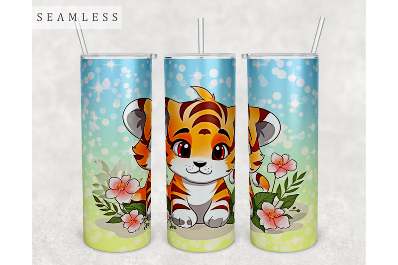 baby-tiger-tumbler-wrap-20-oz-skinny-tumbler-sublimation-design-png