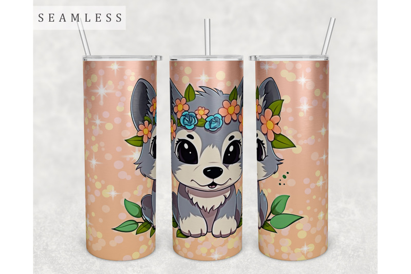 baby-wolf-tumbler-wrap-20-oz-skinny-tumbler-sublimation-design-png