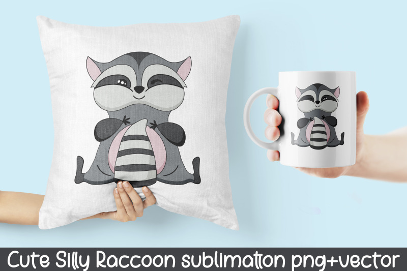 cute-raccoon-sublimation-design-for-t-shirts-png
