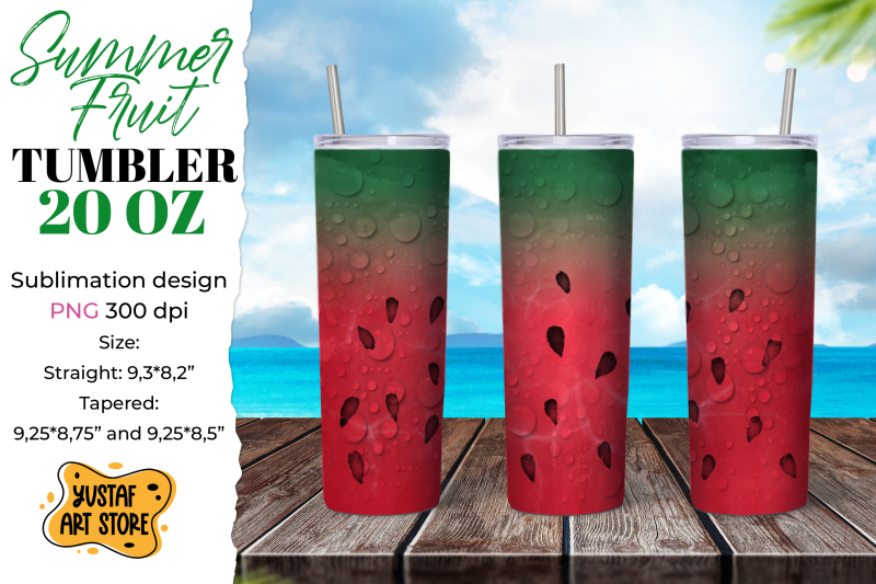 summer-tumbler-sublimation-watermelon-tumbler-20-oz