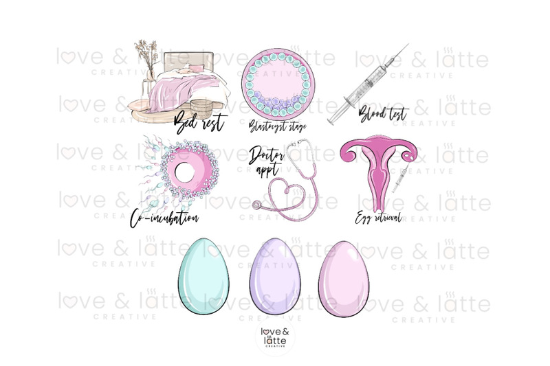 ivf-planner-stickers-pregnancy-planner-printable-stickers
