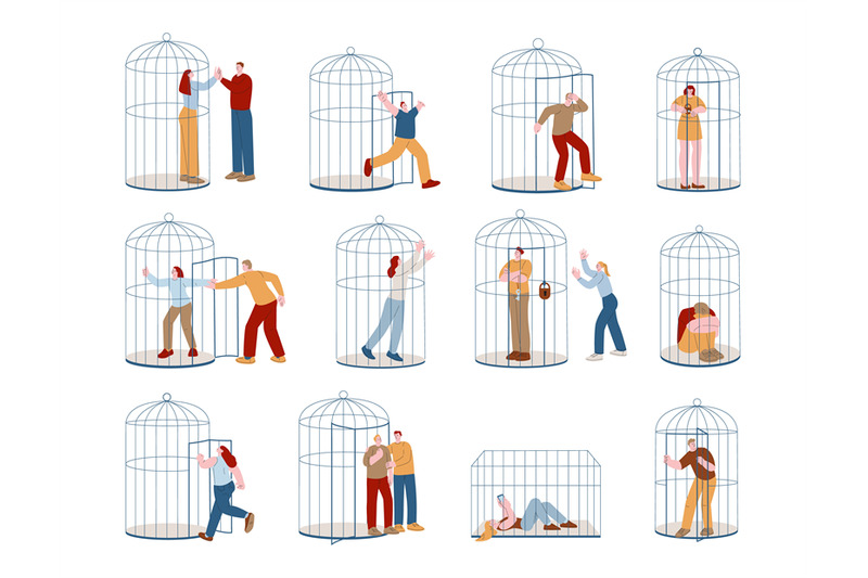 people-in-cages-cage-limit-woman-life-personal-independence-and-subd