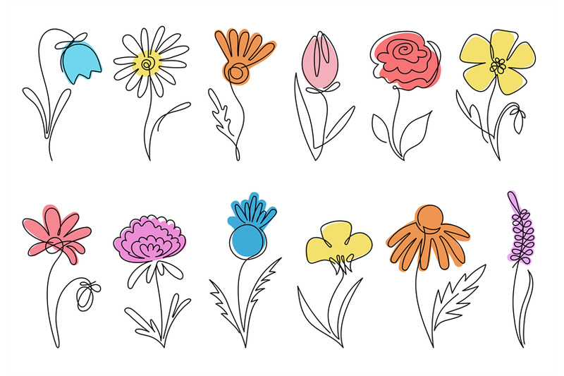 one-line-flowers-continuous-lines-minimalist-flower-elements-artwork