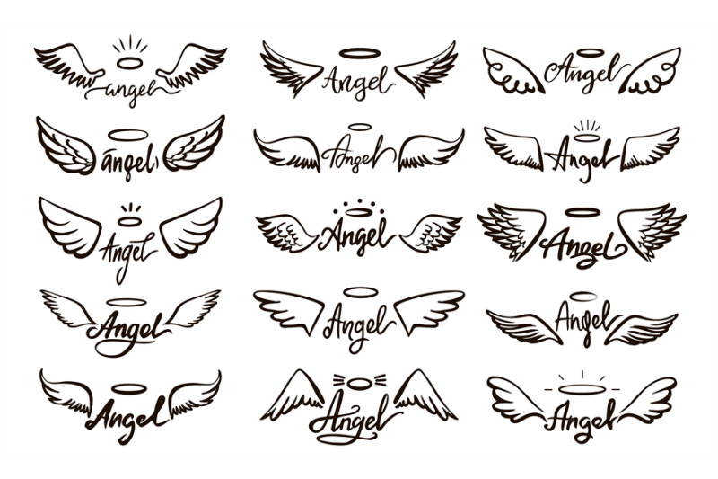 angel-lettering-and-wings-sketch-spirit-saint-angels-wing-with-halo