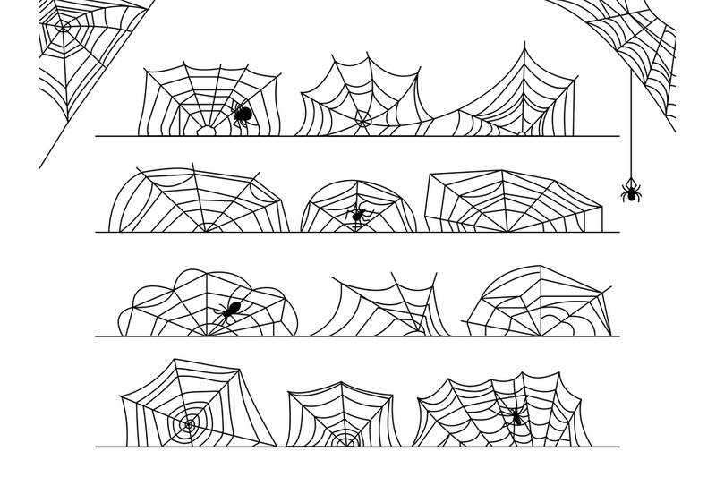 cobweb-border-halloween-decorations-isolated-spider-web-decor-corner