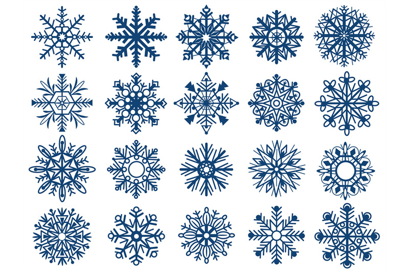 snowflakes-xmas-collection-design-ice-snow-isolated-snowflake-silhou
