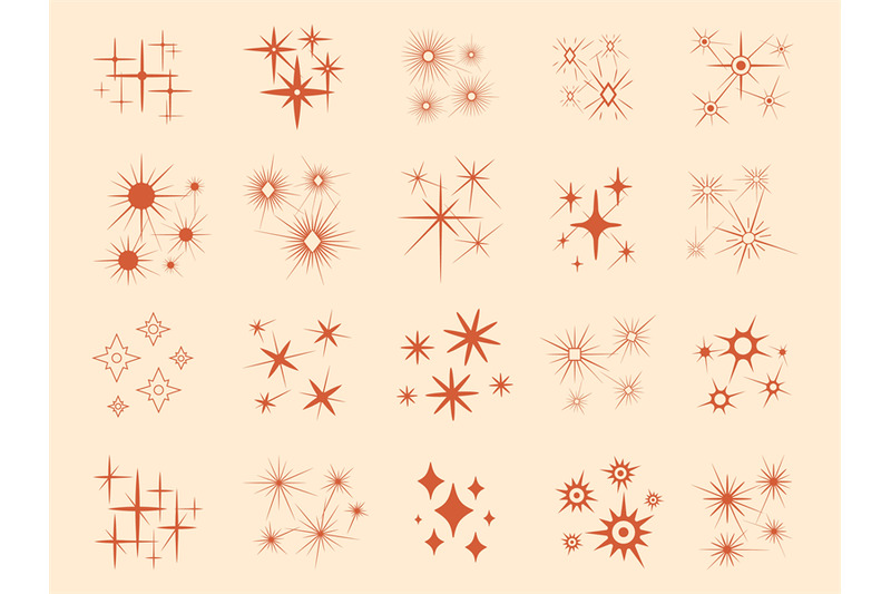 flat-stars-with-rays-retro-logos-shine-abstract-design-elements-mode