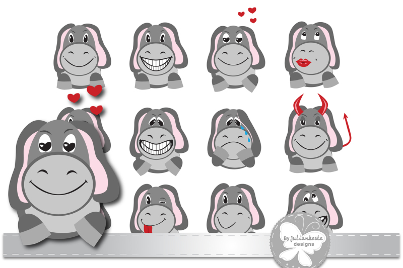 icons-in-the-form-of-a-donkey-depicting-various-emotions-archive-contains-jpeg-300-dpi-isolated-on-white-background-png-transparent-background-eps-10-in-any-desired-size