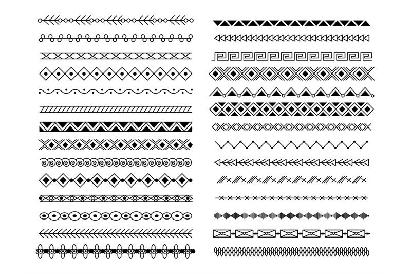 single-geometric-line-borders-tribal-border-and-divider-handmade-fra