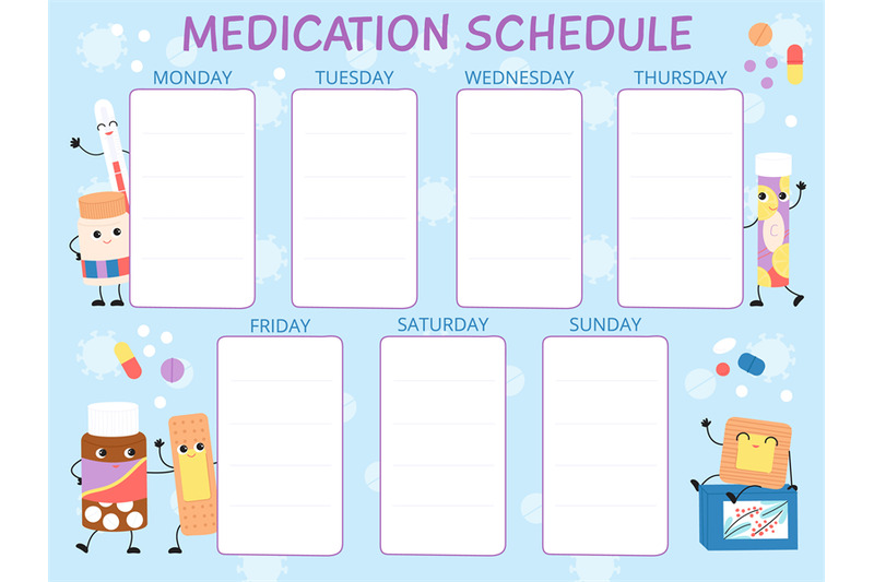 medication-schedule-planner-cute-pills-and-drugs-cartoon-characters-a