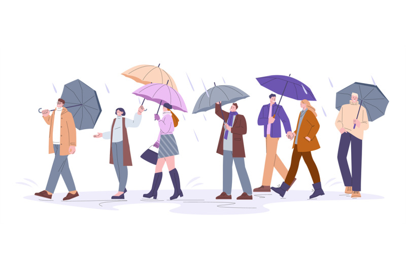 crowd-walk-at-rain-or-storm-rainy-protection-umbrella-and-coats-sto