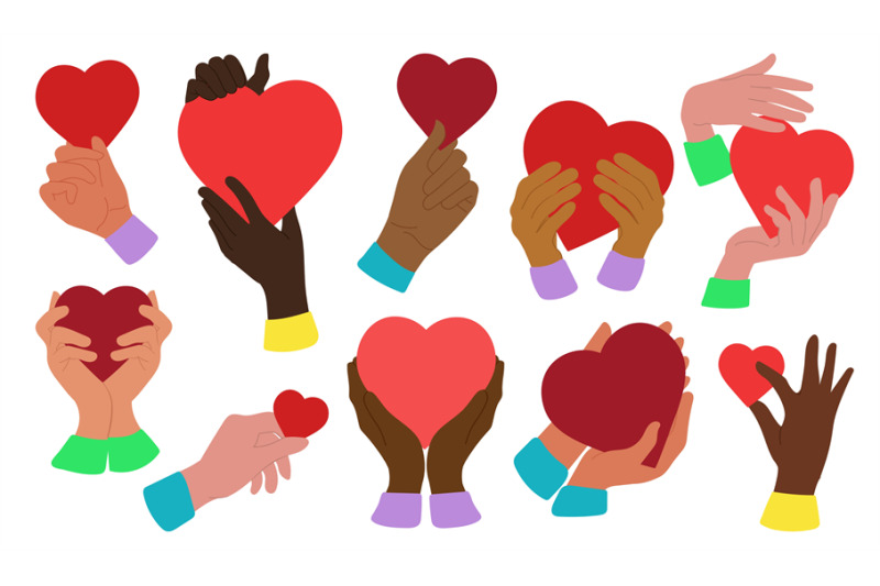 hands-holding-red-hearts-various-nationality-human-with-hearts-love