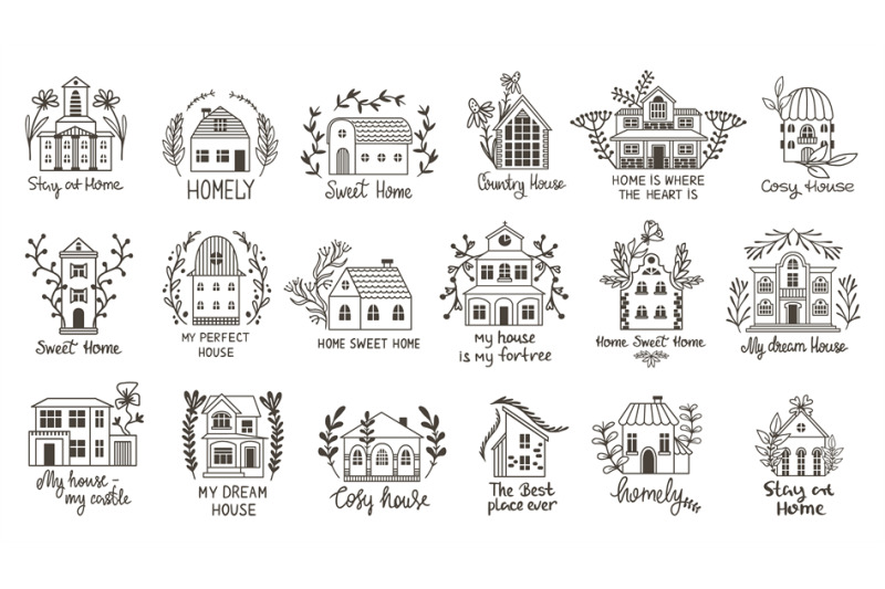 doodle-homes-graphic-logo-cottage-vintage-style-with-plants-tiny-han