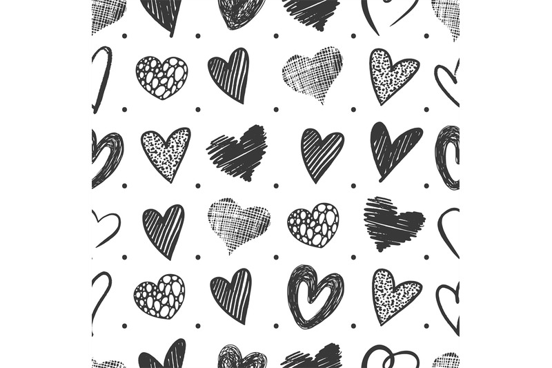 hand-drawn-hearts-seamless-pattern-heart-doodle-grunge-romantic-text