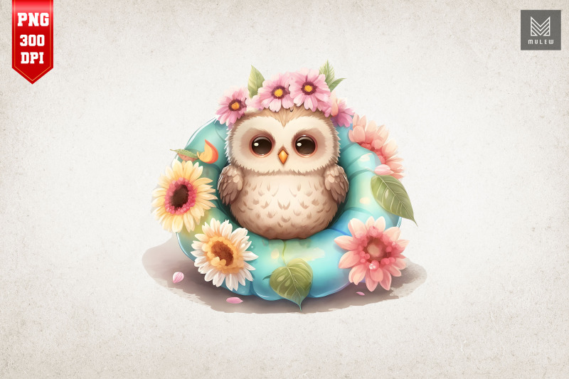 cute-owl-summertime-watercolor-2