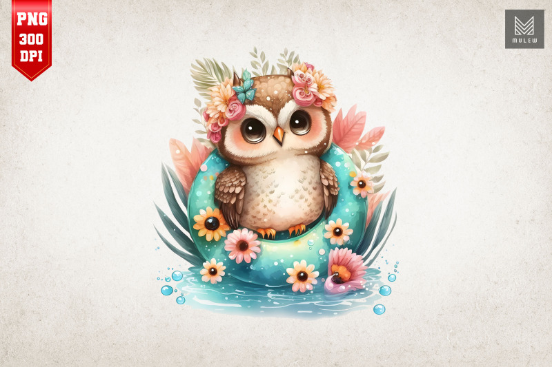 cute-owl-summertime-watercolor-6