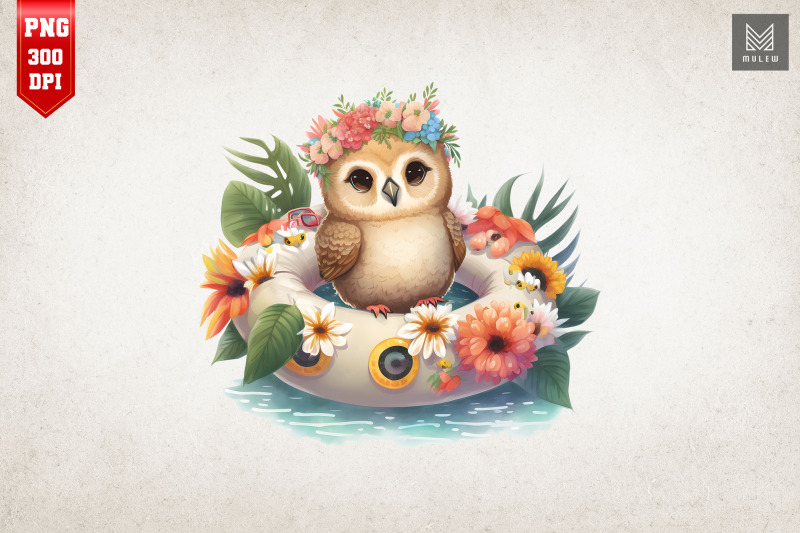 cute-owl-summertime-watercolor-8