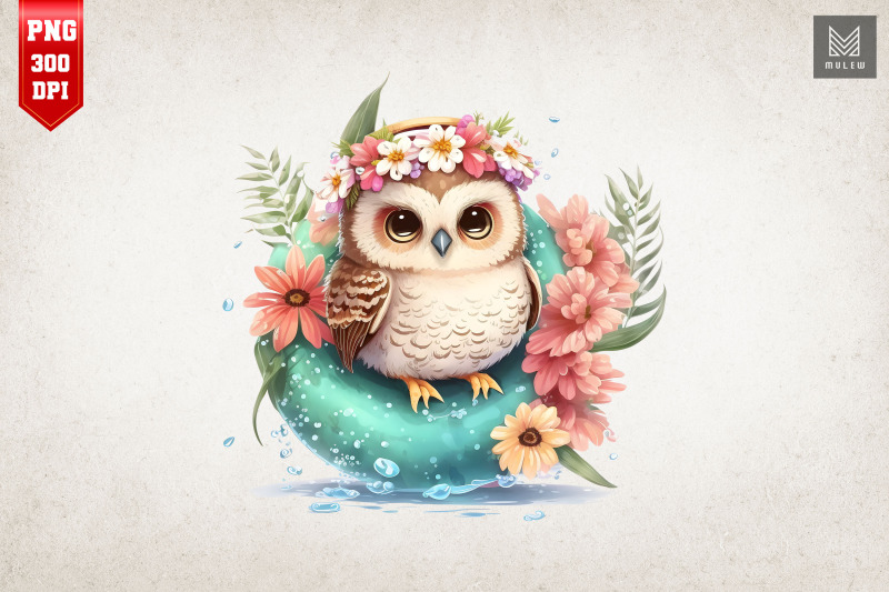 cute-owl-summertime-watercolor-10