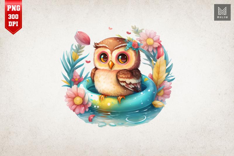 cute-owl-summertime-watercolor-11