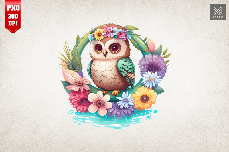 cute-owl-summertime-watercolor-12