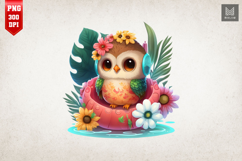 cute-owl-summertime-watercolor-14
