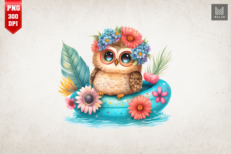 cute-owl-summertime-watercolor-18