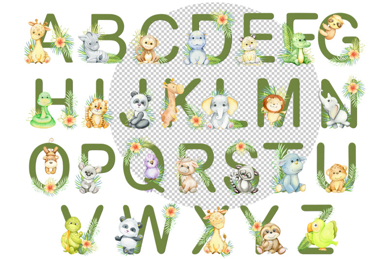 safari-nursery-wall-art-baby-animal-alphabet-print-set-watercolor-ju